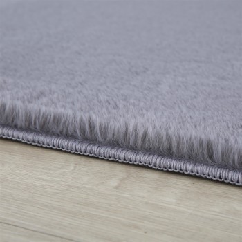 Hochflor Teppich POUFFY Grau 200 cm x 290 cm
