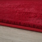 Hochflor Teppich POUFFY Rot 160 cm x 230 cm