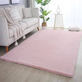 Hochflor Teppich POUFFY Rosa 240 x 340 cm