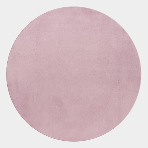 Hochflor Teppich POUFFY Rosa 200 cm Rund