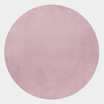Hochflor Teppich POUFFY Rosa 200 cm Rund