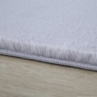 Hochflor Teppich POUFFY Silber 80 x 250 cm