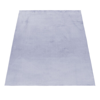 Hochflor Teppich POUFFY Silber 140 x 200 cm