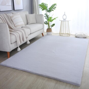 Hochflor Teppich POUFFY Silber 160 cm x 230 cm