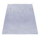 Hochflor Teppich POUFFY Silber 200 cm x 290 cm