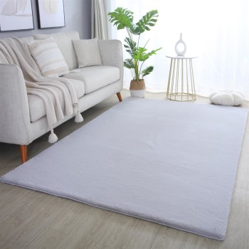 Hochflor Teppich POUFFY Silber 240 x 340 cm