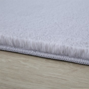 Hochflor Teppich POUFFY Silber 240 x 340 cm