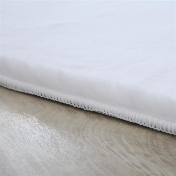 Hochflor Teppich POUFFY Weiß 160 cm x 230 cm
