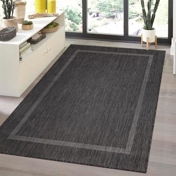 Outdoor Teppich RELAX Schwarz 80 x 250 cm