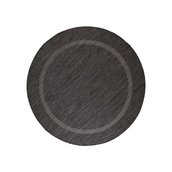 Outdoor Teppich RELAX Schwarz 120 cm Rund