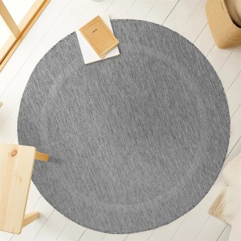 Outdoor Teppich RELAX Grau 120 cm Rund