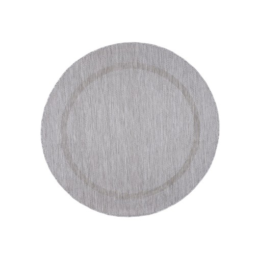 Outdoor Teppich RELAX Silber 120 cm Rund