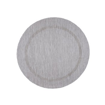 Outdoor Teppich RELAX Silber 120 cm Rund