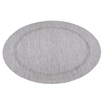 Outdoor Teppich RELAX Silber 120 cm Rund
