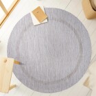 Outdoor Teppich RELAX Silber 120 cm Rund
