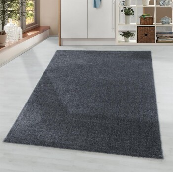 Kurzflor Teppich RIO Grau 80 x 150 cm
