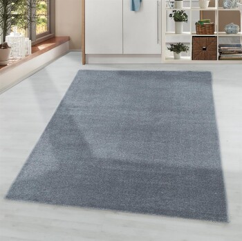 Kurzflor Teppich RIO Silber 80 x 150 cm