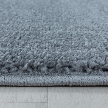 Kurzflor Teppich RIO Silber 80 x 150 cm
