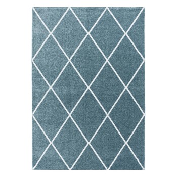 Kurzflor Teppich RIO Blau 80 x 150 cm