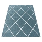 Kurzflor Teppich RIO Blau 80 x 150 cm