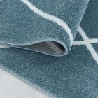 Kurzflor Teppich RIO Blau 80 x 150 cm