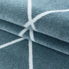 Kurzflor Teppich RIO Blau 80 x 150 cm