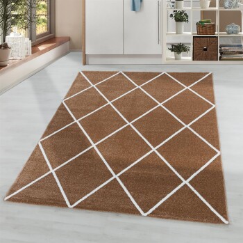 Kurzflor Teppich RIO Kupfer 80 x 150 cm