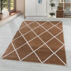 Kurzflor Teppich RIO Kupfer 80 x 150 cm