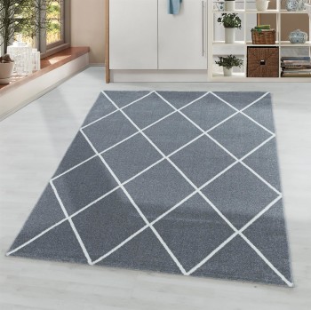 Kurzflor Teppich RIO Silber 80 x 150 cm