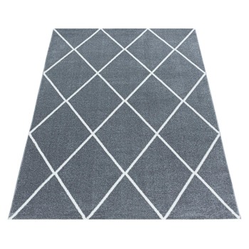 Kurzflor Teppich RIO Silber 80 x 150 cm