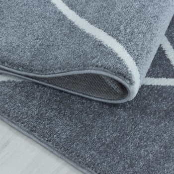 Kurzflor Teppich RIO Silber 80 x 150 cm