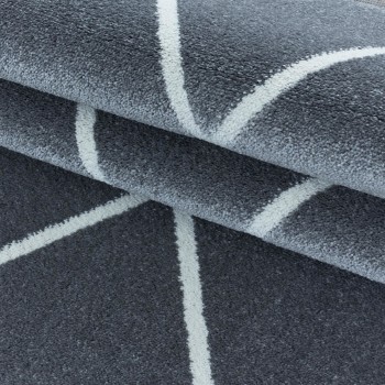 Kurzflor Teppich RIO Silber 80 x 150 cm