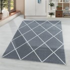 Kurzflor Teppich RIO Silber 80 x 150 cm