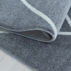 Kurzflor Teppich RIO Silber 80 x 150 cm