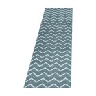 Kurzflor Teppich RIO Blau 80 x 250 cm