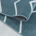 Kurzflor Teppich RIO Blau 80 x 250 cm