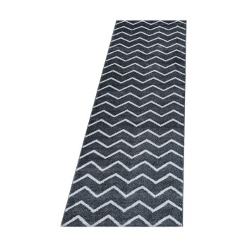 Kurzflor Teppich RIO Grau 80 x 250 cm