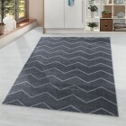 Kurzflor Teppich RIO Grau 140 x 200 cm