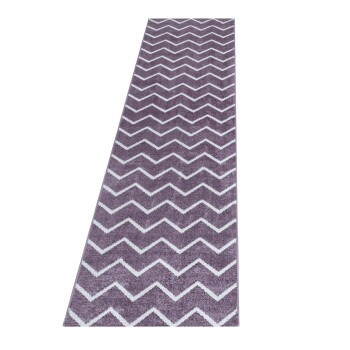 Kurzflor Teppich RIO Violett 80 x 250 cm