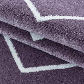Kurzflor Teppich RIO Violett 80 x 250 cm