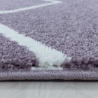 Kurzflor Teppich RIO Violett 80 x 250 cm