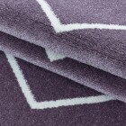 Kurzflor Teppich RIO Violett 80 x 250 cm