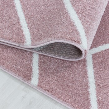 Kurzflor Teppich RIO Rosa 80 x 250 cm