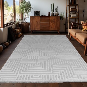 Indoor Teppich SAHARA Silber 120 cm x 170 cm