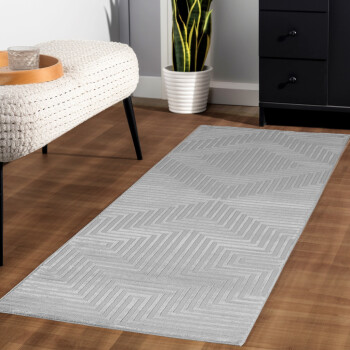Indoor Teppich SAHARA Silber 80 x 250 cm