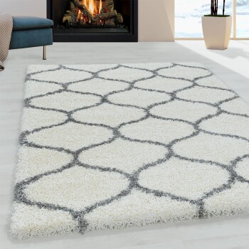 Hochflor Teppich SALSA Creme 240 x 340 cm