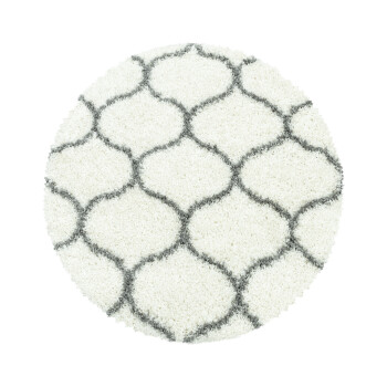 Hochflor Teppich SALSA Creme 160 cm Rund