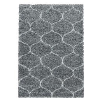 Hochflor Teppich SALSA Grau 280 x 370 cm