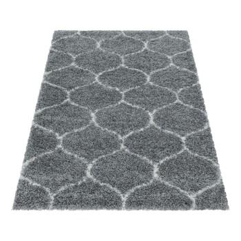 Hochflor Teppich SALSA Grau 280 x 370 cm