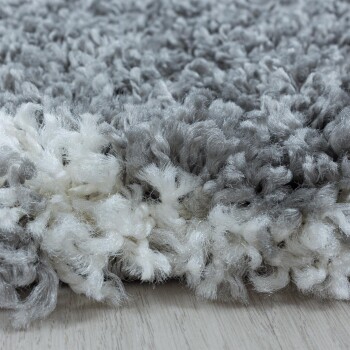 Hochflor Teppich SALSA Grau 280 x 370 cm